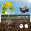 Outsunny Set of 2 Raised Garden Bed, Outdoor Planter Box with Galvanised Steel Frame for Growing Vegetables, Flowers and Herbs, 60 x 60 x 30.5 cm, Grey