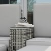 Outsunny 5PC PE Rattan Sun Lounger, Outdoor Wicker 5-level Adjustable Recliner Sofa Bed with Storage Side Table and Footstools, for Patio, Garden, Poolside, Grey