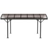 Outsunny 5 x 3(m) Hardtop Gazebo Aluminium Pavilion Carport Garden Shelter Pergola with Polycarbonate Roof, Brown