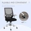 Vinsetto Office Chair, Ergonomic Desk Chair, Executive Computer Chair with 90° Flip-up Armrest and Lumbar Support, Adjustable Height for Home/Office, Black