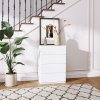 HOMCOM Chest of Drawers, 4 Drawers Storage Cabinet Floor Tower Cupboard for Bedroom Living Room, White
