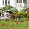 PawHut 4 Piece Dog Agility Training Equipment with 4 Adjustable Width Doors, Carry Bag, Easy to Assemble, Dog Obstacle Course for Garden, Orange