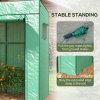 Outsunny Tomato Greenhouse with Reinforced PE Cover, Walk-in Garden Growhouse with Large Roll-up Door and 2 Mesh Windows, Portable Indoor Outdoor Green House, 196L x 77W x 178Hcm, Green