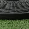 Outsunny 11.5 kg Round Cement Parasol Base, Umbrella Stand Holder with Rattan Style Pattern for 38, 48 mm Poles for Outdoor, Garden, Black