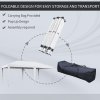 Outsunny Pop Up Gazebo 3 x 6m, Foldable Canopy Tent, Height Adjustable Wedding Awning Canopy w/ Carrying Bag, White