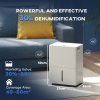 HOMCOM 30L/Day Dehumidifier with Activated Carbon Air Filter, Continuous Drainage, 4.7L Water Tank, 24H Timer, Dehumidifier for Home Damp, Bedroom, Condensation, Mould, Laundry Drying