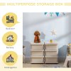 HOMCOM Kids Storage Units with 6 Drawers 3 Tier Chest Vertical Dresser Tower Toy Organiser for Nursery Playroom Kindergarten Cream