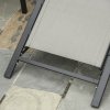 Outsunny 3 Pieces Sun Lounger Chair Set, Metal Frame Garden Outdoor Sunbathing Chair with Side Table and Armrest, Grey