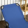 Outsunny Folding Sun Loungers Set of 2, Outdoor Day Bed with 5-Position Adjustable Backrest, Portable Recliner Garden Chairs with Breathable Mesh for Beach, Patio, Blue
