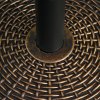 Outsunny 25 kg Round Cement Parasol Base, Umbrella Stand Holder with Rattan Style Pattern for 38, 48 mm Poles for Outdoor, Garden, Antique Bronze