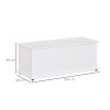 HOMCOM 113L Storage Chest, Storage Box with Flip-Top Lid and 2 Safety Hinges, Storage Trunk for Living Room, Entryway, 100 x 40 x 40 cm