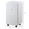 HOMCOM 10L/Day 2000mL Portable Quiet Dehumidifier with Air Purifier Filter, 24H Timer, 5 Modes, Electric Moisture Air Dehumidifier for Home Laundry Basement, White