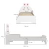ZONEKIZ Toddler Bed Frame, Kids Bedroom Furniture, for Ages 3-6 Years, 143 x 74 x 75cm - White