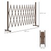 Outsunny Expanding Trellis Fence Freestanding Aluminum Alloy Movable Fence Foldable Garden Screen Panel Pet Safety Fence for Patio Lawn Decoration, 300cm x 103.5 cm, Dark Brown
