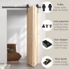 HOMCOM 5FT/152.5CM Bi-Folding Sliding Barn Door Hardware Track Kit, Heavy Duty Sliding Door Kit for 2 Doors with J Shape Hanger