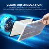 HOMCOM 16L/Day Dehumidifier with Air Purifier and HEPA Filter, UVC, Ioniser, 5.5L Water Tank, 24H Timer, for Home Damp, Condensation, Mould and Laundry Drying, White