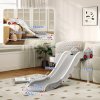 AIYAPLAY Kids Slide, Indoor Toddler Sofa Slide with Extended Length for Bed, Stairs, Easy to Assemble and Store, Grey