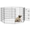 PawHut Dog Pen, 8 Panel Dog Playpen, DIY Design with Door, for Medium Dogs, Puppies, Small Animals, for Indoor/Outdoor Use, 91cm High