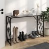 HOMCOM Console Table, Industrial Sofa Table with Metal Frame for Living Room, Hallway, 120cm, Grey