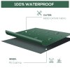 Outsunny Outdoor Garden Furniture Cover Waterproof, Anti-UV 600D Heavy Duty Oxford Fabric Patio Furniture Cover for Rectangular Sofa Table Set, Green, 245 x 165 x 55 cm