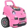HOMCOM Kids Truck Engine Toy Set Toddler Educational Car Service Station w/ RC Car Key Steering Wheel Horn Light, Mechanic Gifts for Ages 3-5 Years - Pink