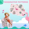 AIYAPLAY Kids Sofa Chair, Toddler Armchair with Flamingo Design, Wooden Frame, Upholstered Toddler Chair for Bedroom, Playroom, Kids Room - Pink