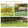 PawHut Dog Agility Equipment Set, Dog Agility Training Equipment for Dogs with Oxford Carry Bag, 4 PCS Weave Poles, Dog Obstacle Course, Pet Outdoor Games, Orange