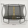 SPORTNOW 8ft Trampoline with Enclosure Net, Spring Cover, Outdoor Trampoline, Garden, Jumping Mat, Black