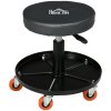 HOMCOM Workshop Stool, Rolling Mechanic Stool with Pneumatic Adjustable Height, 360 Degree Swivel, Padded Seat, Tool Tray, for Garage, Workshop, Auto Repair