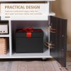 HOMCOM TV Cabinet Unit for TVs up to 50'' with Storage Shelf and Cupboards, Living Room Entertainment Center Media Console