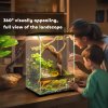 PawHut Glass Reptile Terrarium, 40L Vivarium for Lizards, Frogs, Snakes, Turtles, Tortoises, with Ventilation, 30 x 30 x 45cm