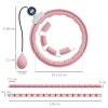 SPORTNOW Smart Weighted Hula Hoop for Adults, Hula Ring with 16 Detachable Knots, 360?? Auto-Rotating Ball and Digital Counter, Massage Hula Circle For Weight Loss, Pink