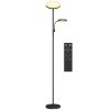 HOMCOM LED Floor Lamp for Living Room, Stepless Dimmable Standing Lamp, Mother and Child Uplighter with Reading Light, 4 Scene Modes, 2700K-6500K Colour Temps, 4 Brightness Levels, Remote Control