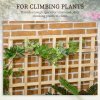 Outsunny 3 Tier Planters with Trellis for Vine Climbing, Wooden Raised Beds for Garden Patio, Outdoor Planter Box for Vegetables, Flowers, Herbs, Natural Tone