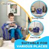 AIYAPLAY Kids Sofa Chair, Toddler Armchair with Planet and Dinosaur Design, Wooden Frame, Upholstered Toddler Chair for Bedroom, Playroom, Kids Room - Blue