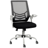 Vinsetto Office Chair, Ergonomic Desk Chair, Executive Computer Chair with 90° Flip-up Armrest and Lumbar Support, Adjustable Height for Home/Office, Black