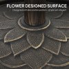 Outsunny 12kg Resin Garden Parasol Base, Round Umbrella Base, Heavy Duty Sun Umbrella Base for 32, 38, 48 mm Umbrella Poles for Deck Poolside, Bronze Tone