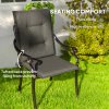 Outsunny Set of 4 Garden Chair Cushions with Backs, 108L x 50W x 5H cm Outdoor Seat Cushions Outdoor Seat Pads with Backrest, Tufted Back, Ties Dining Chair, Light Grey
