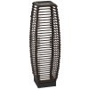 Outsunny Rattan Solar Floor Lamp,  68cm Tall Outdoor Garden Lantern Pathway Light & Decorative Lighting with Auto On/Off LED Lights, IP44, for Porch, Yard, Courtyard, Deck, Brown