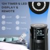 HOMCOM 2.8L 2-in-1 Evaporative Air Cooler, Portable Tower Fan with 4 Modes, 3 Speed, Remote Control, 12H Timer, Oscillating for Home Bedroom, Black