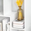 HOMCOM 8-Tier Freestanding Bookcase w/ Melamine Surface Anti-Tipping Foot Pads Home Display Storage Grid Stand Bedroom Living Room Furniture Modern Style 