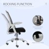 Vinsetto Office Chair, Ergonomic Desk Chair, Executive Computer Chair with 90° Flip-up Armrest and Lumbar Support, Adjustable Height for Home/Office, Black