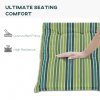 Outsunny Set of 2 Outdoor Garden Patio 2-3 Seater Bench Swing Chair Cushion Seat Pad Mat Replacement 120L x 50W x 5T cm - Green Stripes