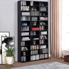 HOMCOM 1116 CD/ 528 DVD Storage Shelf Rack Media Storage Unit Shelves Racks Wooden Display Unit with 10 Adjustable Shelves