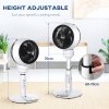HOMCOM 9'' Air Circulator Fan 3 Speed 3 Mode, 70° Oscillation 90° Vertical Tilt, Remote Controller, for Living Room, Bedroom, Office, Black and White