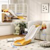 AIYAPLAY Kids Slide, Indoor Toddler Sofa Slide with Extended Length for Bed, Stairs, Easy to Assemble and Store, Yellow