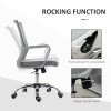 Vinsetto Office Chair, Ergonomic Desk Chair, Mesh Computer Chair with Back Support, Adjustable Height and Swivel Rolling Wheels, Grey