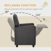 HOMCOM Kids Armchair Children Recliner Sofa Lounger Chair with Footrest for Playroom Bedroom Living Room, Grey