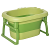 HOMCOM Baby Bathtub for 0-6 Years Collapsible Non-Slip Portable with Stool Seat for Newborns Infants Toddlers Kids - Green