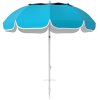 Outsunny 2m Beach Umbrella Portable with Sand Anchor, Adjustable Height & Tilt Beach Parasol with Carry Bag, UPF50+ UV Protection Sunshade Shelter, Blue